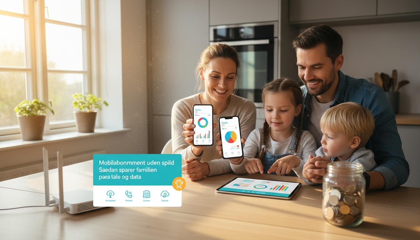 Mobilabonnement uden spild: sådan sparer familien på tale og data