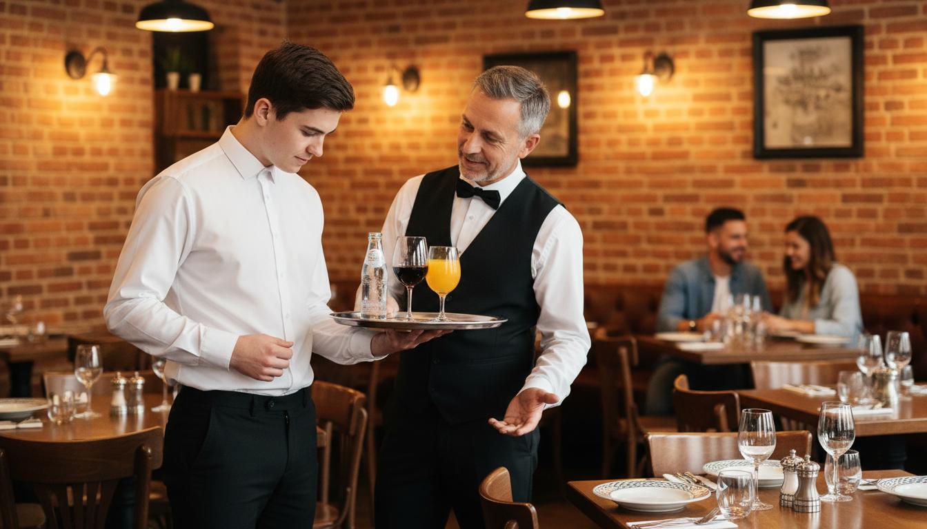 Blogtitle: Start som ufaglært tjener på restaurant